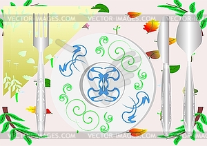 Table layout  - royalty-free vector clipart