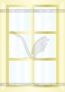 The frozen window - vector clipart