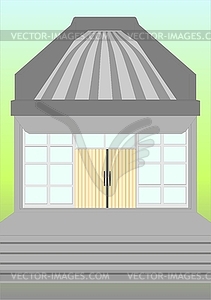 The small house of culture  - royalty-free vector clipart