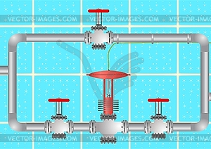 The valve assembly  - vector clipart