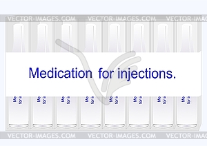 Ампулы с лекарством - графика в векторе