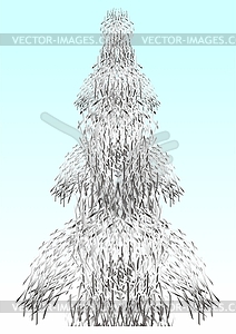 Tree of tinsel  - vector image