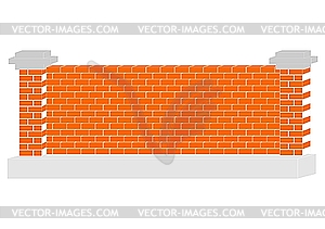 Brick fence - vector image