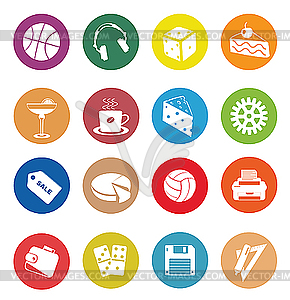 Web Icons - color vector clipart