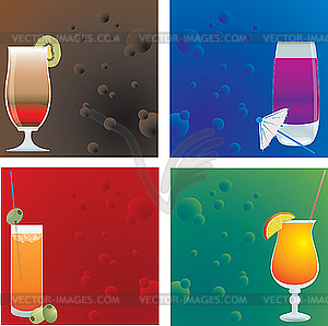 Cocktails - stock vector clipart