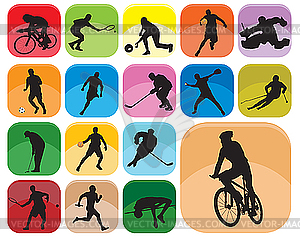 Sports Icons - royalty-free vector clipart