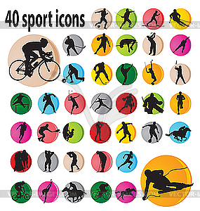 Sport icons - vector clipart