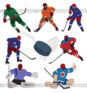 Ice hockey set - vector clipart