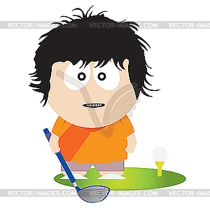 Golf player - vector clipart