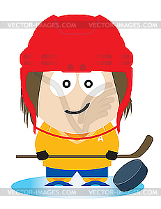 Ice hockey player - vector clipart