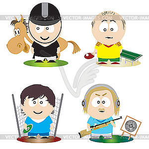 Sportsmen - vector clipart