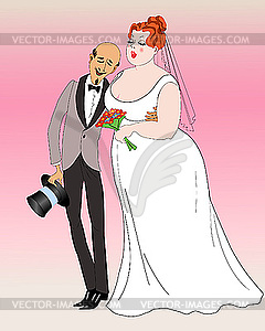 Fiancee and fiance - vector clipart