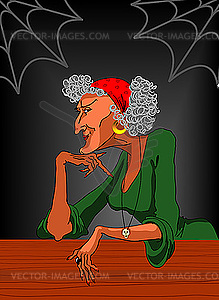 Portrait of witch - vector image