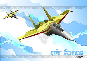 Air force team - vector clipart