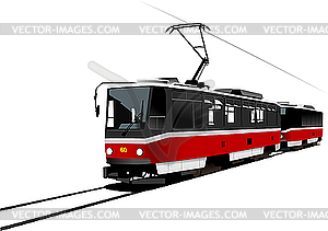 Tram - stock vector clipart