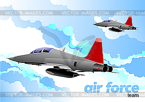 Air force team - vector image
