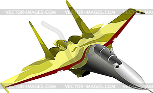 Боевой самолет - стоковый векторный клипарт