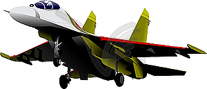 Combat aircraft - vector image