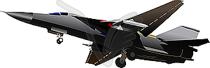 Боевой самолет - векторное графическое изображение