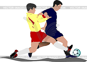 Soccer players - vector image