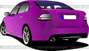 Purple car sedan - vector image