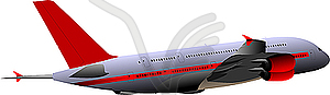Пассажирский самолет - клипарт в векторном формате