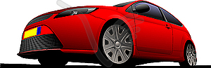 Red car-coupe - vector clipart