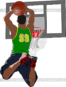 basketball player shooting clipart