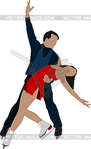 Figure skaters - vector clipart