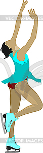 Figure skater - vector clipart