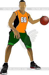 Basketball players - vector image