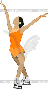 Women`s figure skating - vector clipart