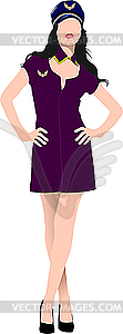 Air hostess. Stewardess - vector clipart / vector image