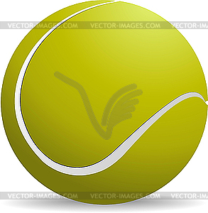 Желто-зеленый теннисный мяч - иллюстрация в векторном формате