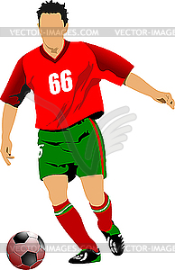 Soccer football player - vector clip art