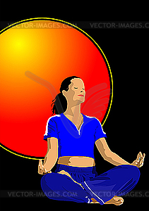 Yoga pose - poster - vector image