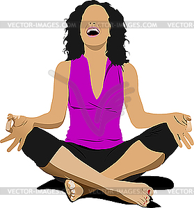 Yoga pose - poster - vector clipart