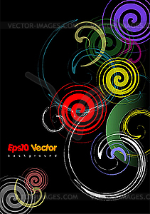 Black background - vector clip art