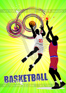 Basketball poster - vector clip art