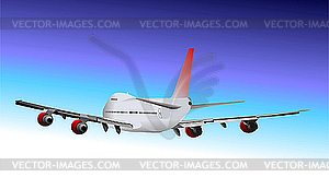 Airplane in flight - vector clip art