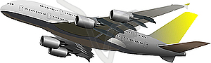 Airplane flight - vector clipart