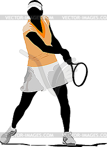 Tennis player - vector clipart / vector image