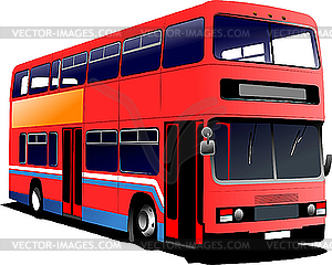 London double Decker red bus. - royalty-free vector clipart