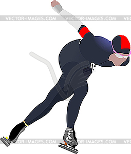 Speed skating. - vector clip art