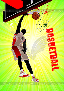 Баскетбольный плакат - рисунок в векторном формате