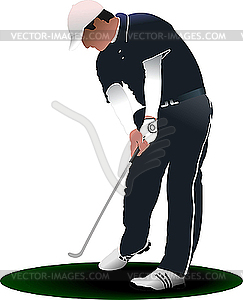 Golf player - vector image