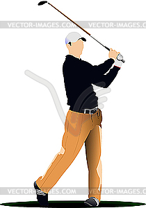 Golf player - vector clipart