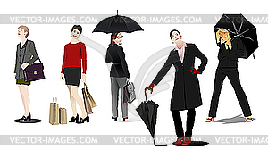 Business women - vector clipart