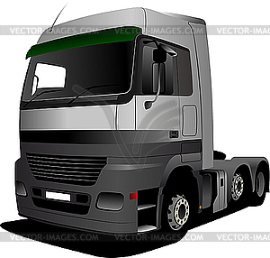 Gray truck - vector clipart