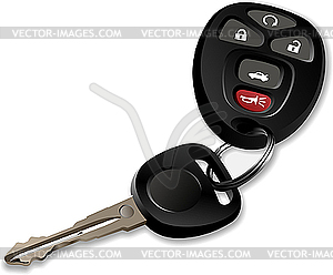 Car key with remote control - vector clipart